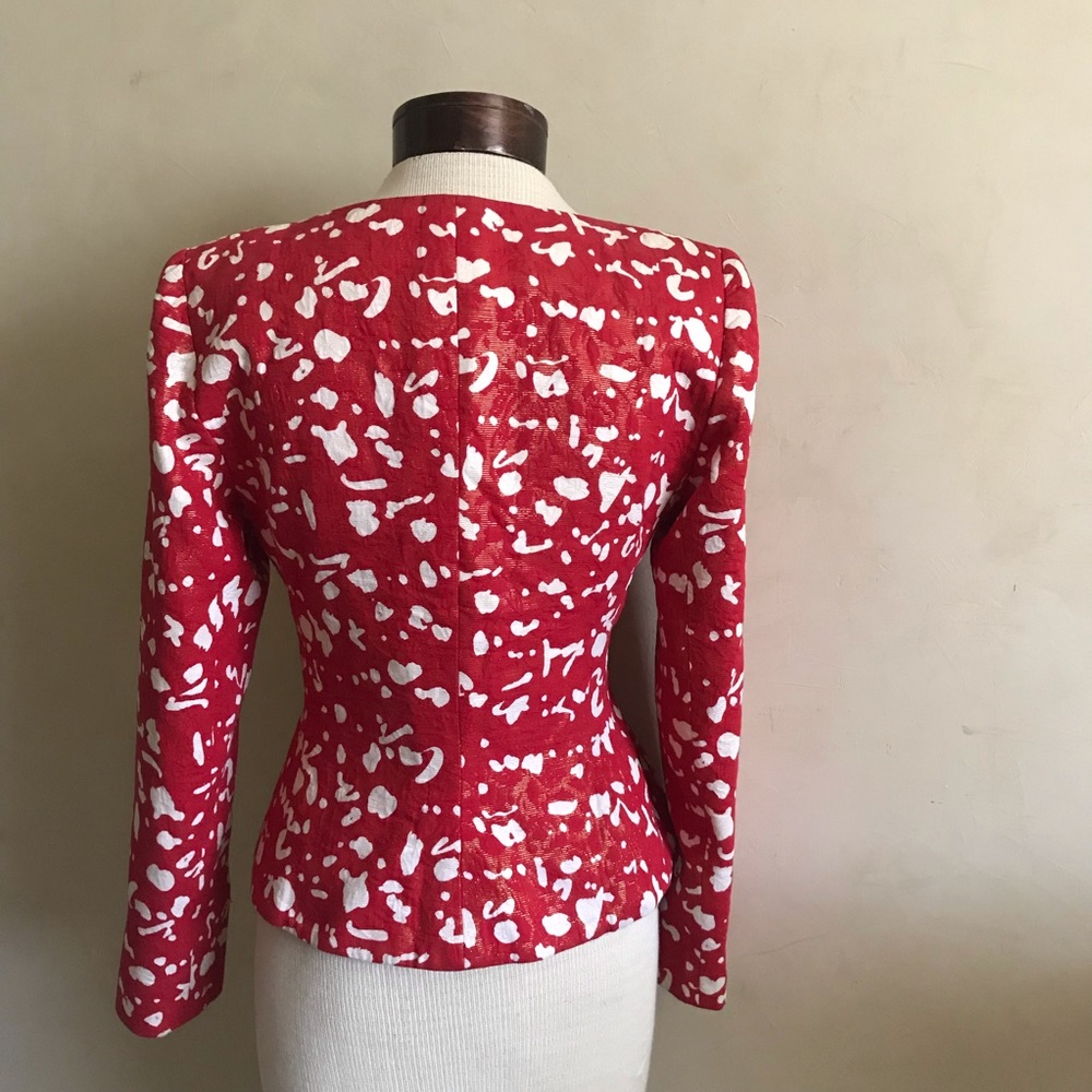 Vintage Teri Jon Red and White Blazer - Picture 4 of 7